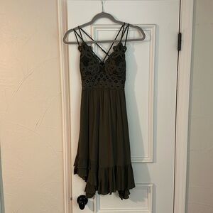 Olive green dress